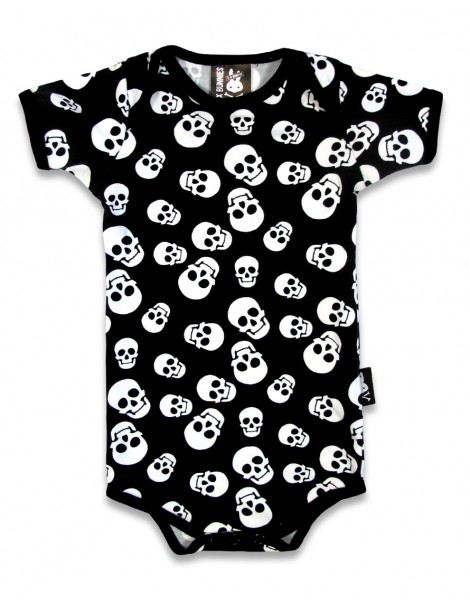 Body Six Bunnies Polka Skulls - Cranes - Tête de Mort