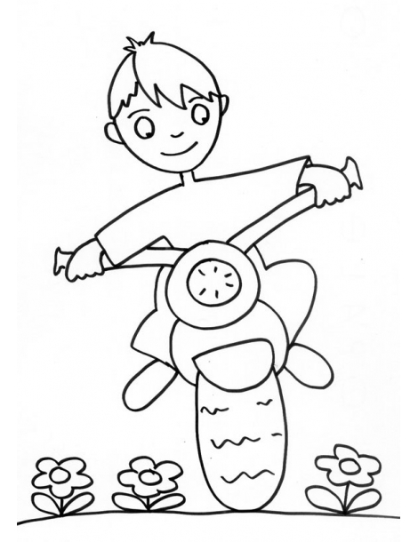 Coloriage moto - 01 (à télécharger)