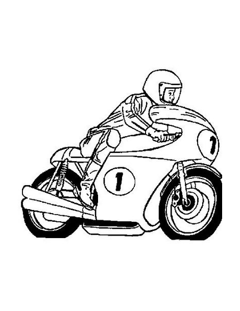 Coloriage moto - 02 (à télécharger)