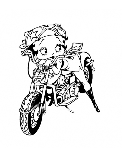 Coloriage moto - 03 (à télécharger)