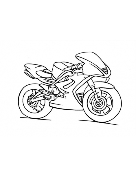 Coloriage moto - 05 (à télécharger)