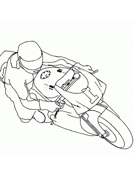 Coloriage moto - 15 (à télécharger)