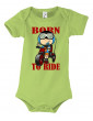 Body Bébé Motard Born to Ride - Red - Vue de face vert