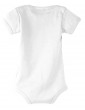 Body Bébé Motard - vue de dos - couleur blanc - Coton biologique - Organic Bambino