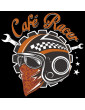 Tshirt Enfant Café Racer - Bébé Motard - Motif sur fond French Navy