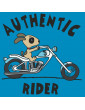 Design Tshirt Authentic Rider bébé motard aqua