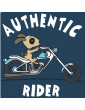 Design Tshirt Authentic Rider bébé motard french marine