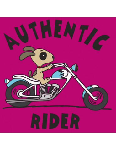 Design Tshirt Authentic Rider bébé motard fuchsia