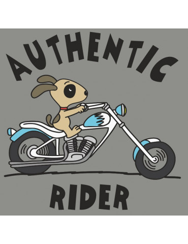 Design Tshirt Authentic Rider bébé motard gris