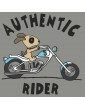 Design Tshirt Authentic Rider bébé motard gris
