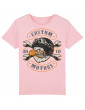 Tshirt Enfant Eagle Biker Manches Courtes - Bébé Motard - vue de face - rose