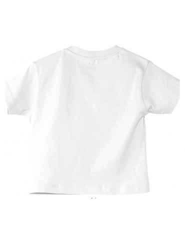 Tee Shirt Bébé Motard Champion -  Personnalisable - Blanc - dos
