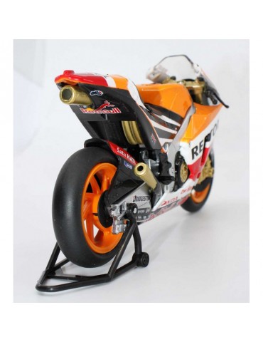 Modèle réduit Honda RCV MotoGP Marquez - vue de 3/4 droit arrière détails