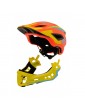 Casque IKON Kiddimoto Orange Jaune - Eclaté casque mentonnière