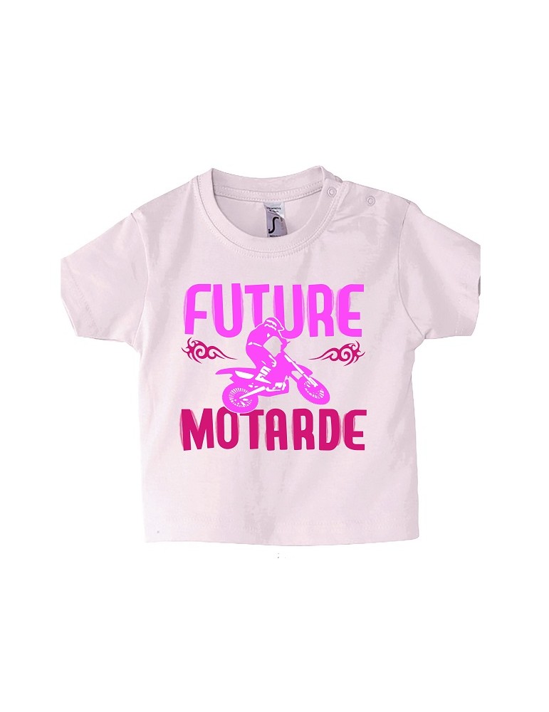 T-shirt Future Motarde - vue de face - rose