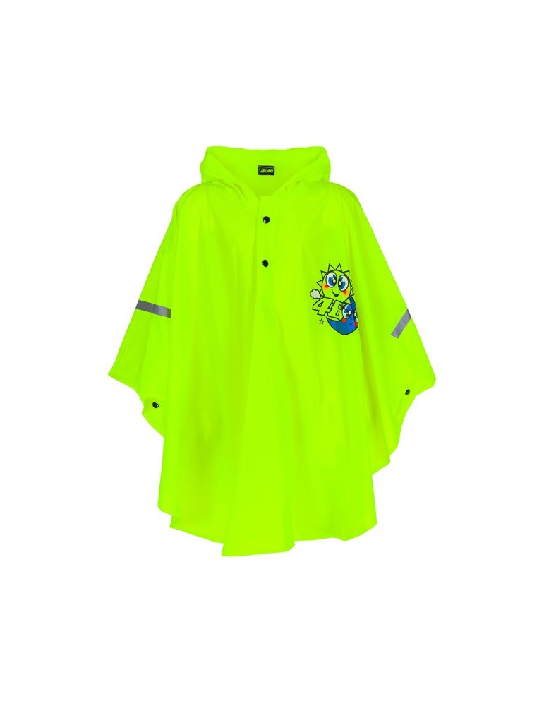 Poncho Enfant Sun and Moon Jaune Fluo - Valentino Rossi - VRB4208280