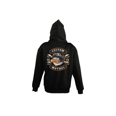 Sweat Enfant Eagle Biker - Bébé Motard - Noir -  Vue de dos