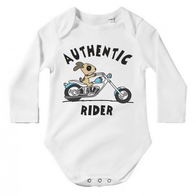 Body Authentic Rider Manches Longues - Bébé Motard - Vue de face